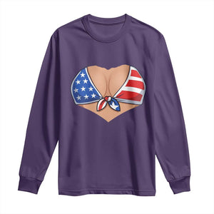 American Flag Bikini Long Sleeve Shirt Patriotic Summer Vacation Gift TS12 Purple Print Your Wear