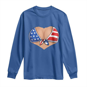 American Flag Bikini Long Sleeve Shirt Patriotic Summer Vacation Gift TS12 Royal Blue Print Your Wear