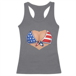 American Flag Bikini Racerback Tank Top Patriotic Summer Vacation Gift TS12 Charcoal Print Your Wear