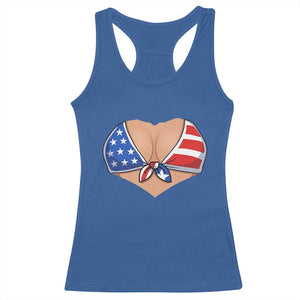 American Flag Bikini Racerback Tank Top Patriotic Summer Vacation Gift TS12 Royal Blue Print Your Wear