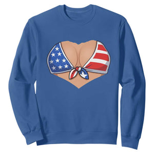 American Flag Bikini Sweatshirt Patriotic Summer Vacation Gift TS12 Royal Blue Print Your Wear