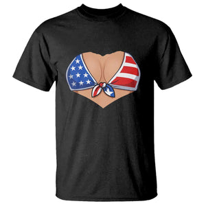 American Flag Bikini T Shirt Patriotic Summer Vacation Gift TS12 Black Print Your Wear