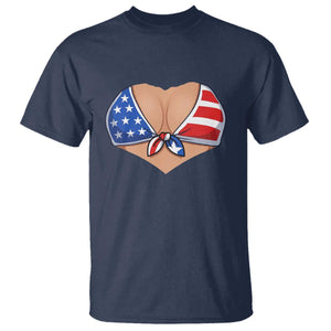 American Flag Bikini T Shirt Patriotic Summer Vacation Gift TS12 Navy Print Your Wear