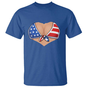 American Flag Bikini T Shirt Patriotic Summer Vacation Gift TS12 Royal Blue Print Your Wear