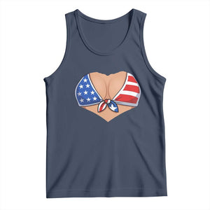 American Flag Bikini Tank Top Patriotic Summer Vacation Gift TS12 Navy Print Your Wear