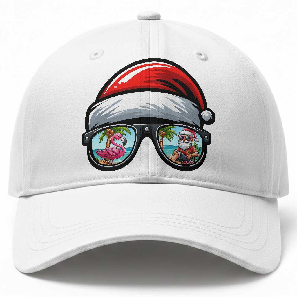 Funny Santa Sunglasses Baseball Cap Beach Christmas Vacation Graphic TS12 Print Your Wear