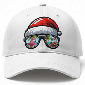 Funny Santa Sunglasses Baseball Cap Beach Christmas Vacation Graphic TS12 Print Your Wear