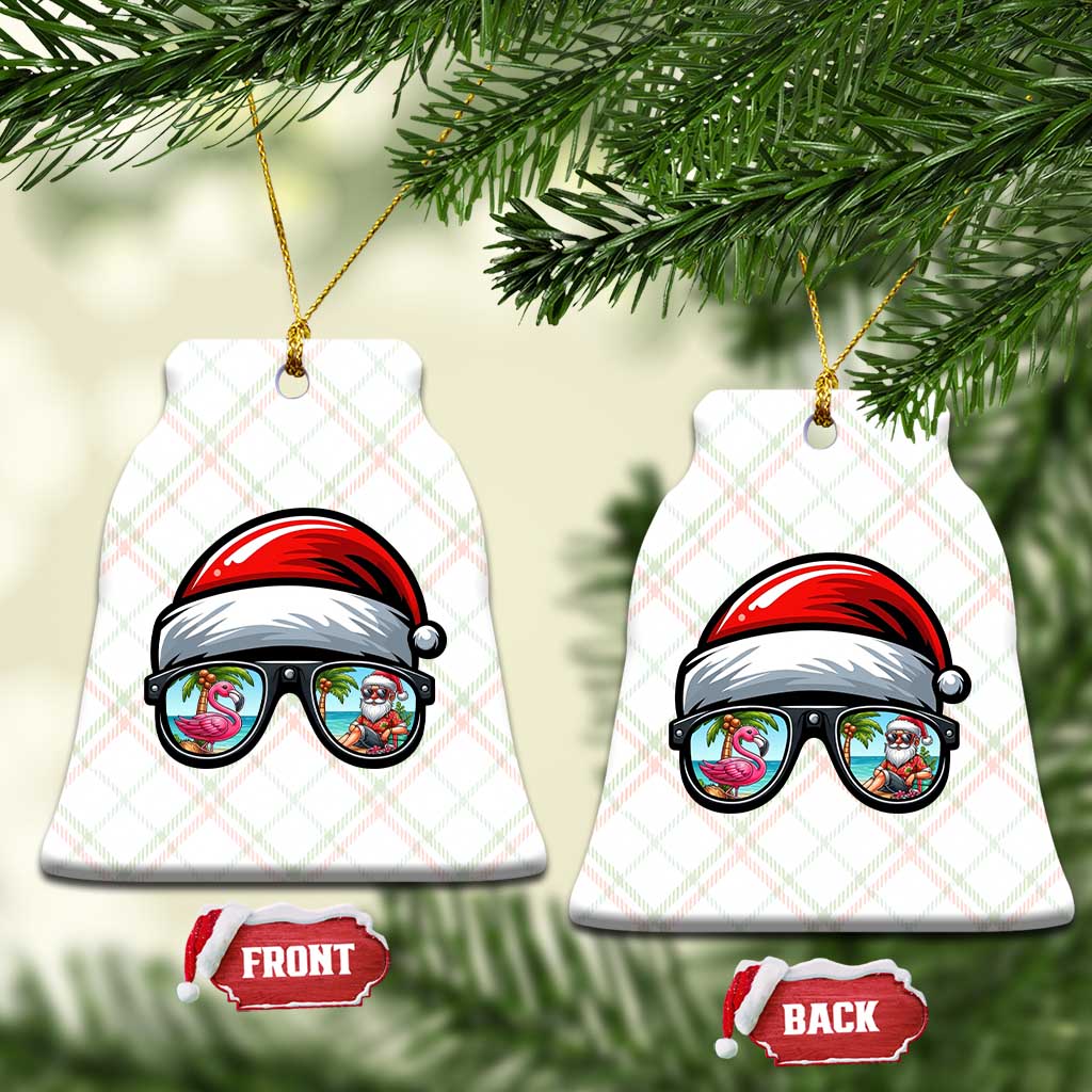 Funny Santa Sunglasses Ceramic Ornament Beach Christmas Vacation Graphic TS12 Print Your Wear