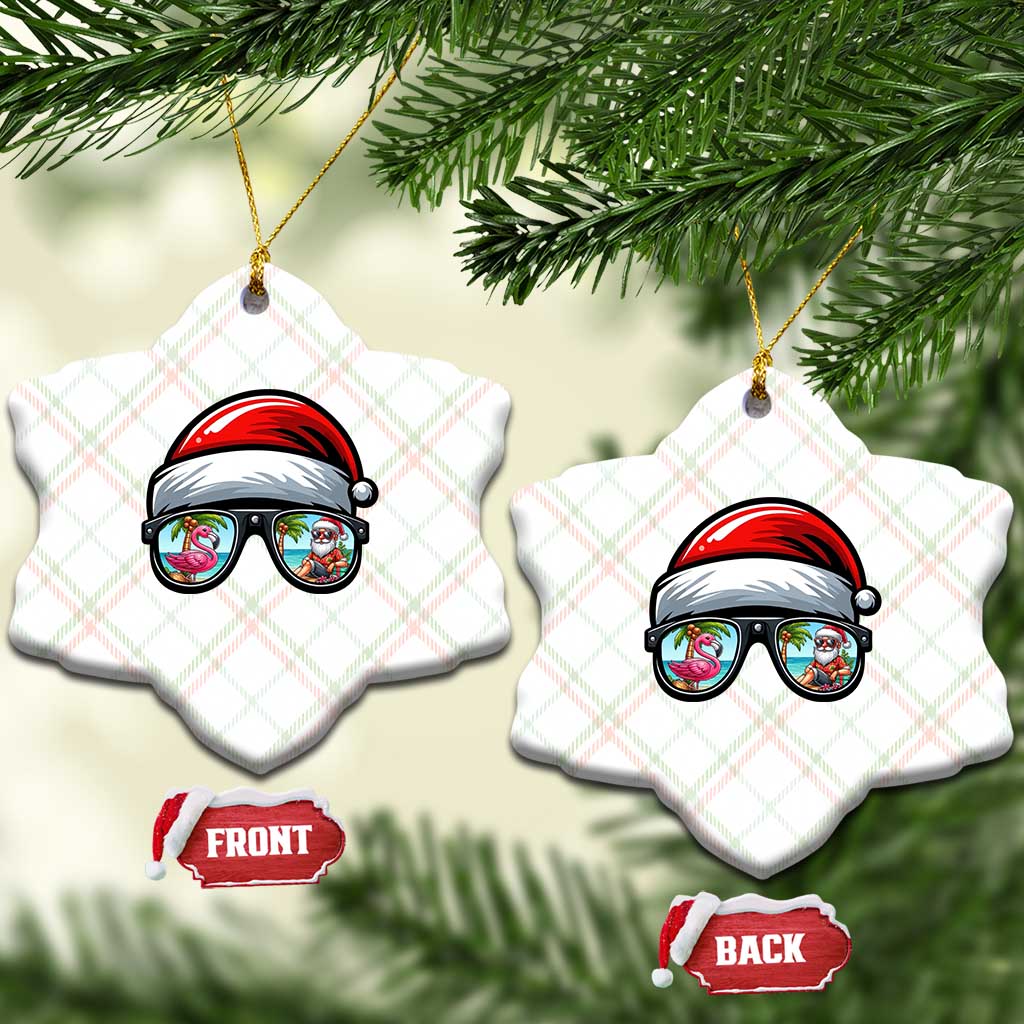 Funny Santa Sunglasses Ceramic Ornament Beach Christmas Vacation Graphic TS12 Print Your Wear