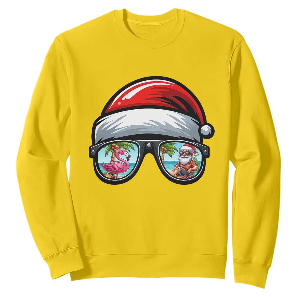 Funny Santa Sunglasses Sweatshirt Beach Christmas Vacation Graphic TS12 Daisy Print Your Wear
