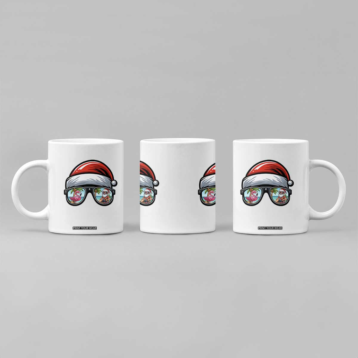Funny Santa Sunglasses Coffee Mug Beach Christmas Vacation Graphic TS12 Print Your Wear