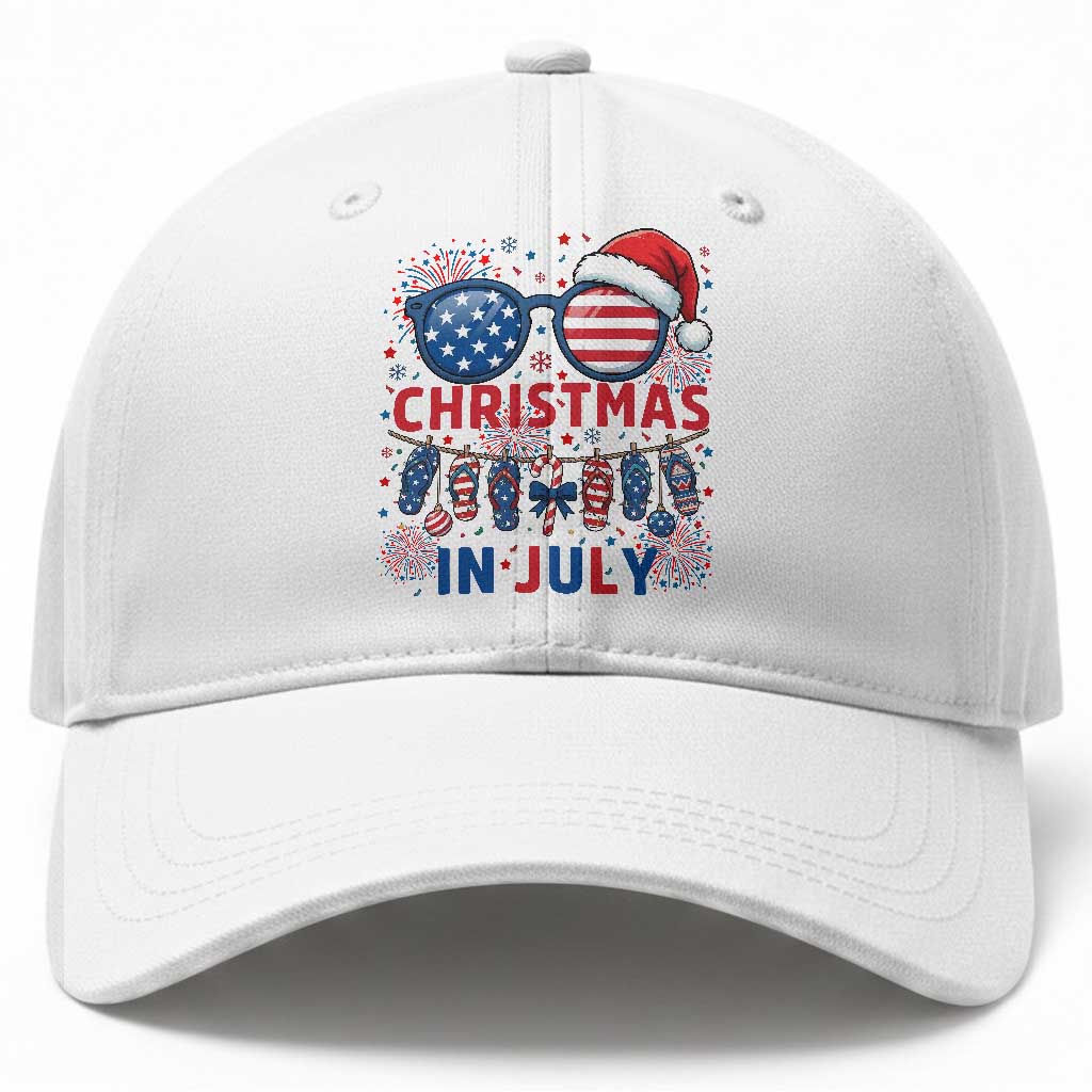 Patriotic USA Sunglasses Christmas In July Graphic Baseball Cap TS12 Print Your Wear