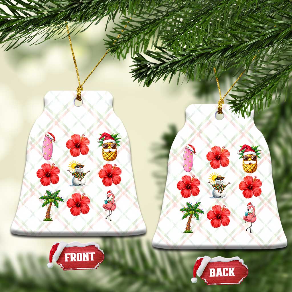 Christmas In July Ceramic Ornament Tropical Summer Beach Party Graphic TS12 Print Your Wear