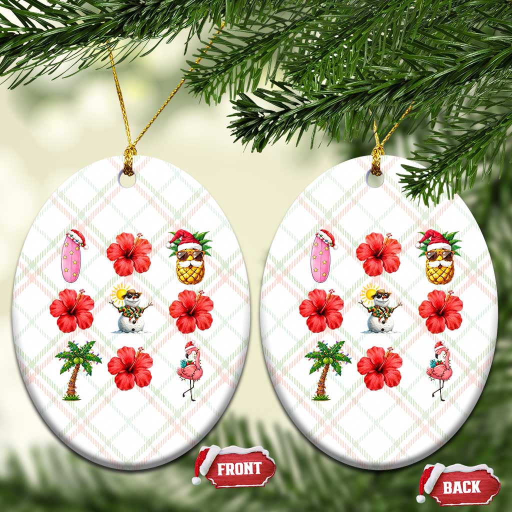 Christmas In July Ceramic Ornament Tropical Summer Beach Party Graphic TS12 Print Your Wear