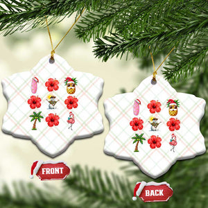 Christmas In July Ceramic Ornament Tropical Summer Beach Party Graphic TS12 Print Your Wear