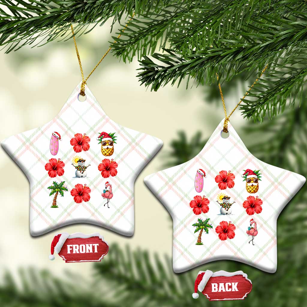 Christmas In July Ceramic Ornament Tropical Summer Beach Party Graphic TS12 Print Your Wear