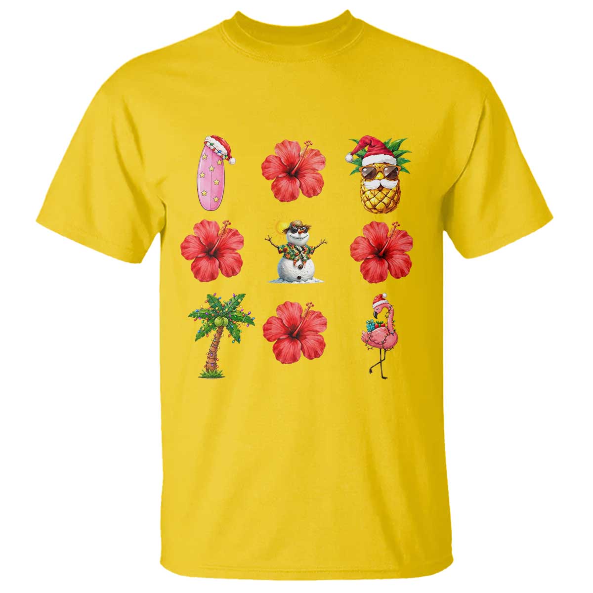 Christmas In July T Shirt Tropical Summer Beach Party Graphic TS12 Daisy Print Your Wear
