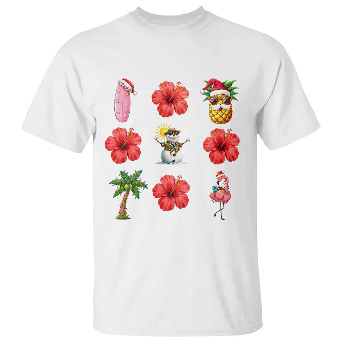 Christmas In July T Shirt Tropical Summer Beach Party Graphic TS12 White Print Your Wear