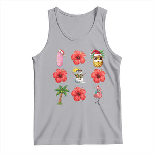 Christmas In July Tank Top Tropical Summer Beach Party Graphic TS12 Athletic Heather Print Your Wear