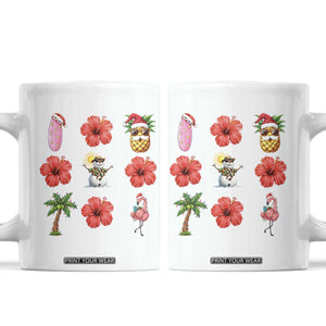 Christmas In July Coffee Mug Tropical Summer Beach Party Graphic TS12 White Print Your Wear