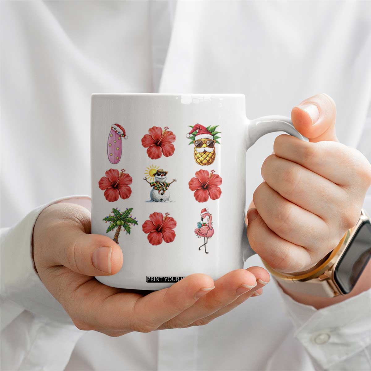 Christmas In July Coffee Mug Tropical Summer Beach Party Graphic TS12 Print Your Wear