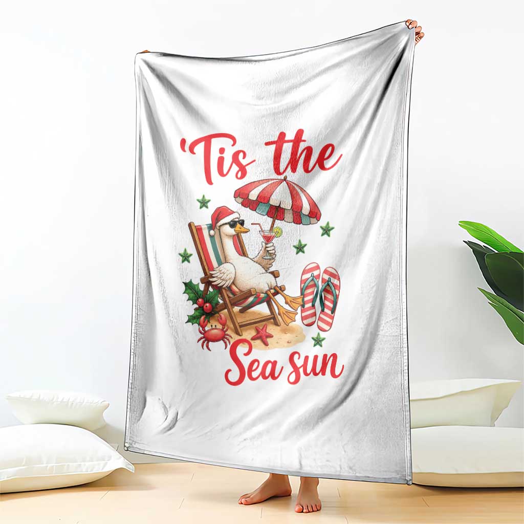 Funny Christmas In July Goose Throw Blanket Tropical Summer Beach Party TS12 Print Your Wear