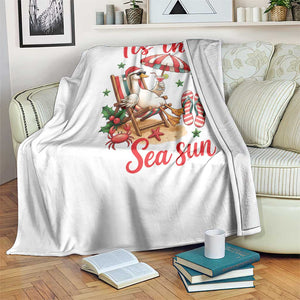 Funny Christmas In July Goose Throw Blanket Tropical Summer Beach Party TS12 Print Your Wear