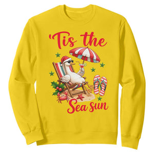 Funny Christmas In July Goose Sweatshirt Tropical Summer Beach Party TS12 Daisy Print Your Wear