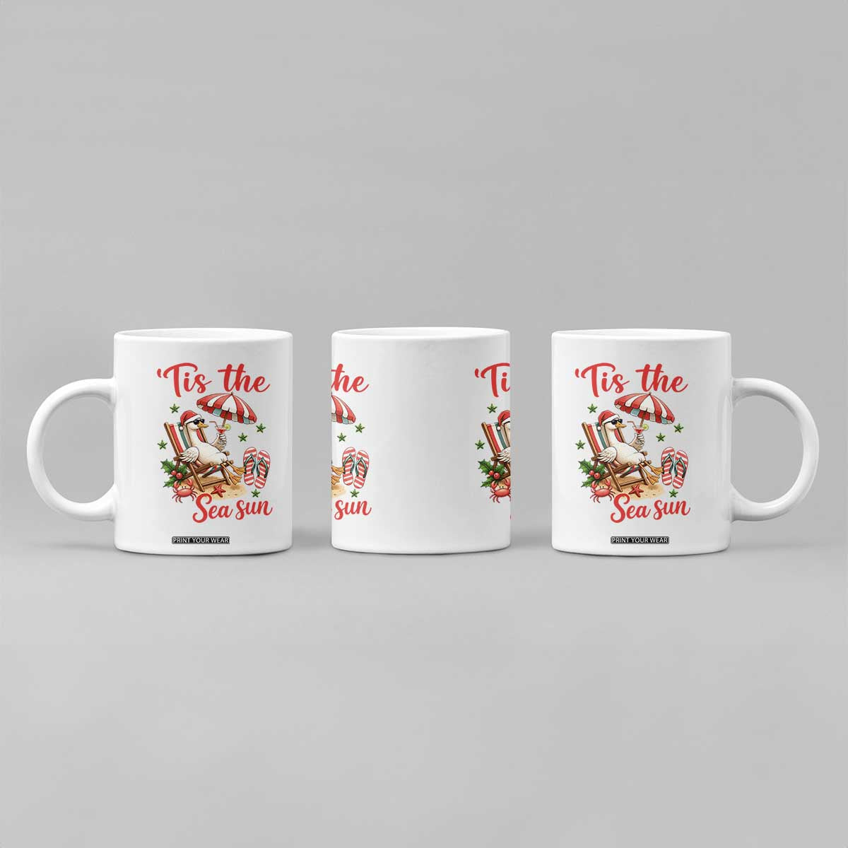 Funny Christmas In July Goose Coffee Mug Tropical Summer Beach Party TS12 Print Your Wear