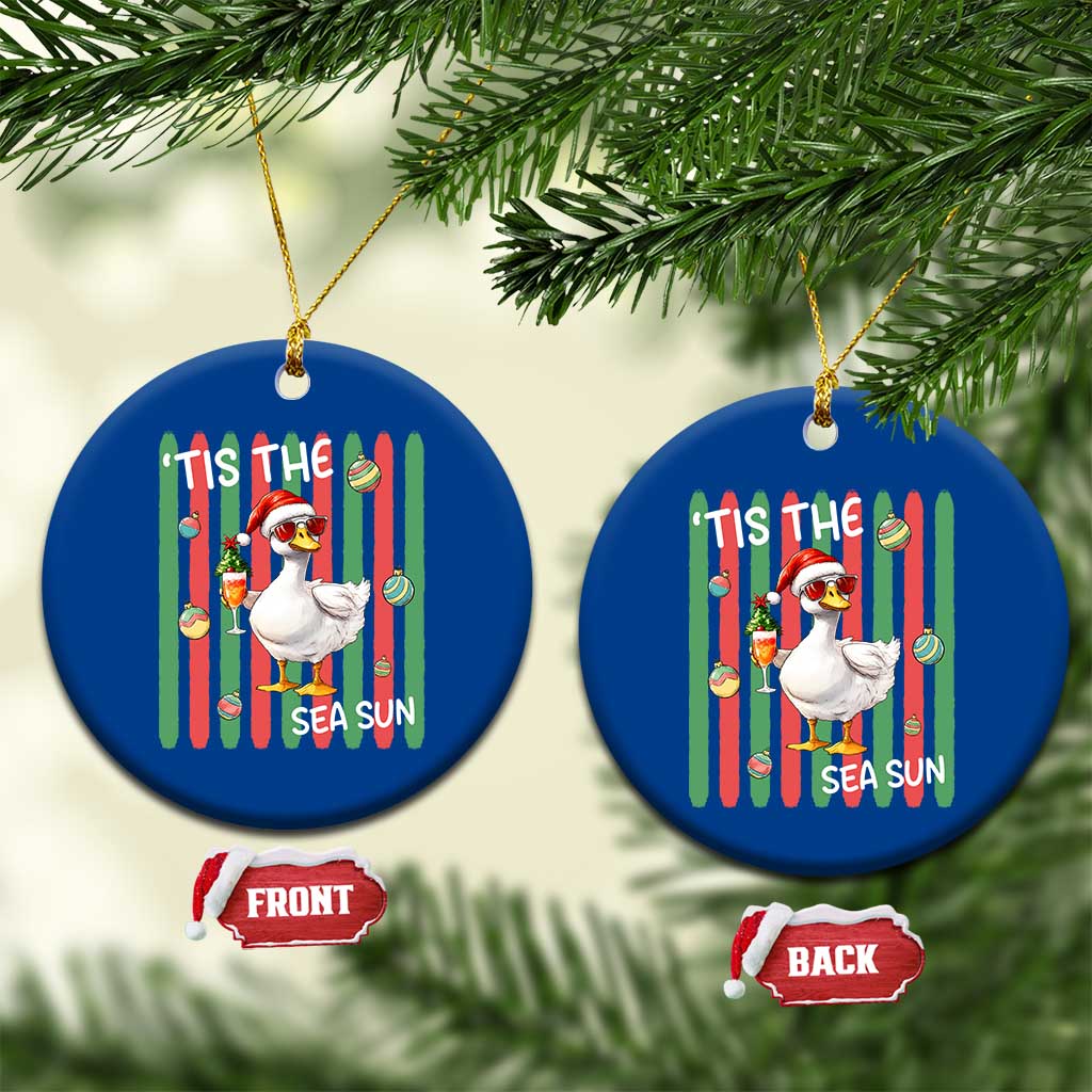 Funny Christmas In July Goose Ceramic Ornament Tis The Sea Sun TS12 1pc Blue Print Your Wear