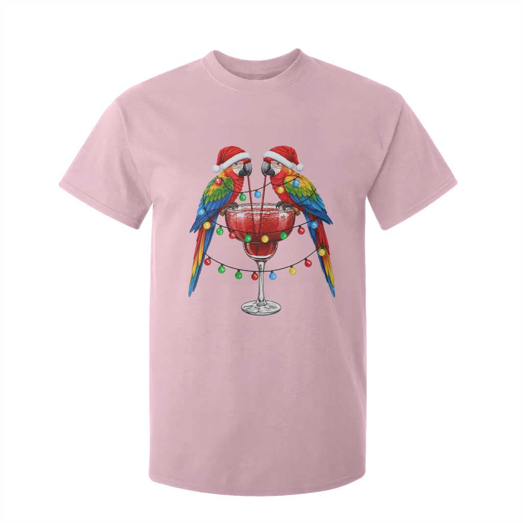 Christmas In July Parrots T Shirt For Kid Summer Beach Party Gift TS12 Light Pink Print Your Wear