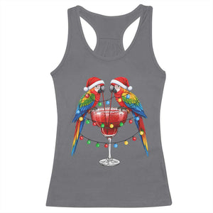 Christmas In July Parrots Racerback Tank Top Summer Beach Party Gift TS12 Charcoal Print Your Wear