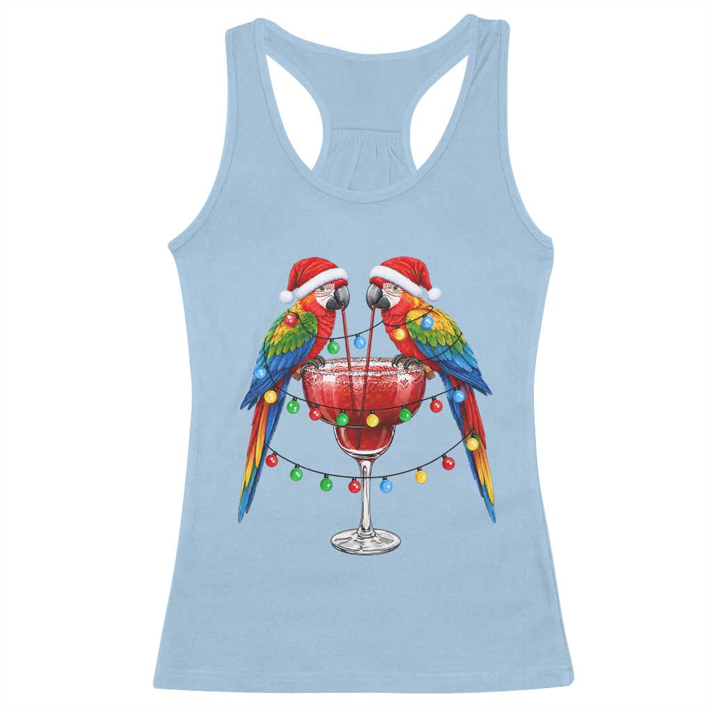 Christmas In July Parrots Racerback Tank Top Summer Beach Party Gift TS12 Light Blue Print Your Wear
