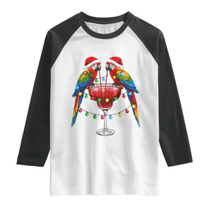 Christmas In July Parrots Raglan Shirt Summer Beach Party Gift TS12 White Black Print Your Wear