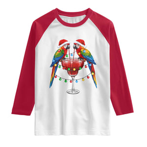 Christmas In July Parrots Raglan Shirt Summer Beach Party Gift TS12 White Red Print Your Wear