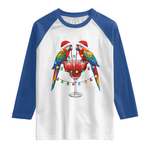 Christmas In July Parrots Raglan Shirt Summer Beach Party Gift TS12 White Royal Print Your Wear