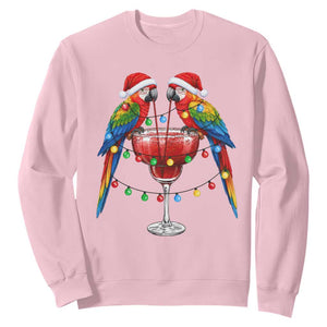 Christmas In July Parrots Sweatshirt Summer Beach Party Gift TS12 Light Pink Print Your Wear