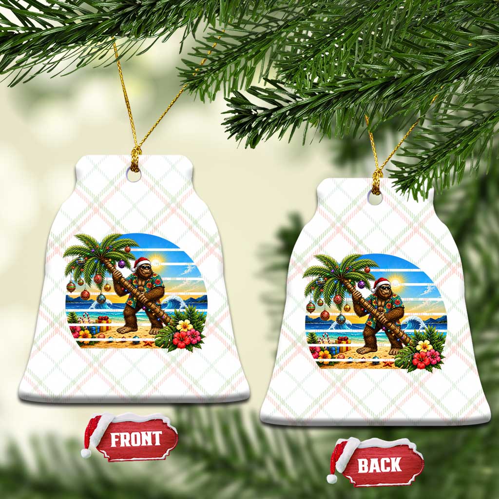 Funny Christmas In July Bigfoot Ceramic Ornament Tropical Vacation Graphic TS12 Print Your Wear