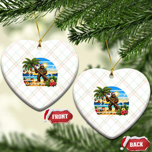 Funny Christmas In July Bigfoot Ceramic Ornament Tropical Vacation Graphic TS12 Print Your Wear