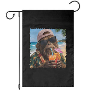 Funny Hawaiian Bigfoot Garden Flag Tropical Beach Party Graphic TS12 Black Print Your Wear