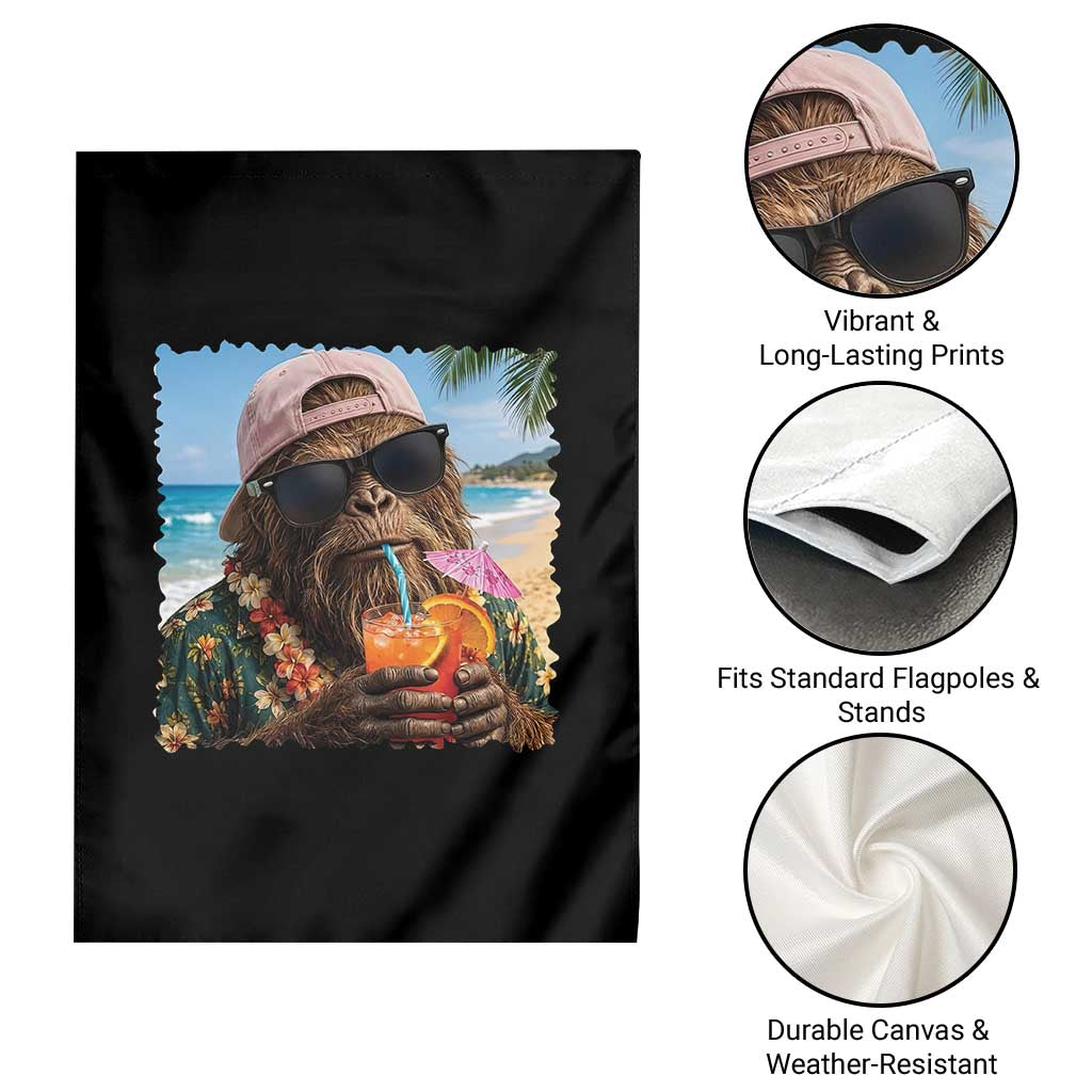 Funny Hawaiian Bigfoot Garden Flag Tropical Beach Party Graphic TS12 Print Your Wear