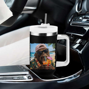 Funny Hawaiian Bigfoot Tumbler With Handle Tropical Beach Party Graphic TS12 Print Your Wear
