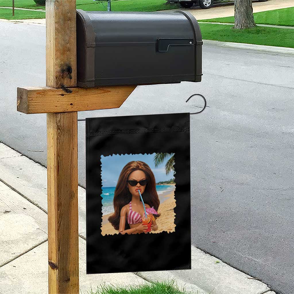 Funny Summer Doll Face Meme Garden Flag Tropical Beach Party Graphic TS12 Print Your Wear