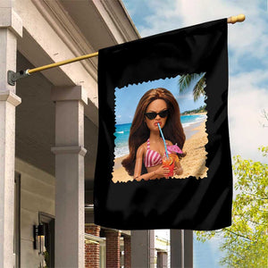 Funny Summer Doll Face Meme Garden Flag Tropical Beach Party Graphic TS12 Print Your Wear
