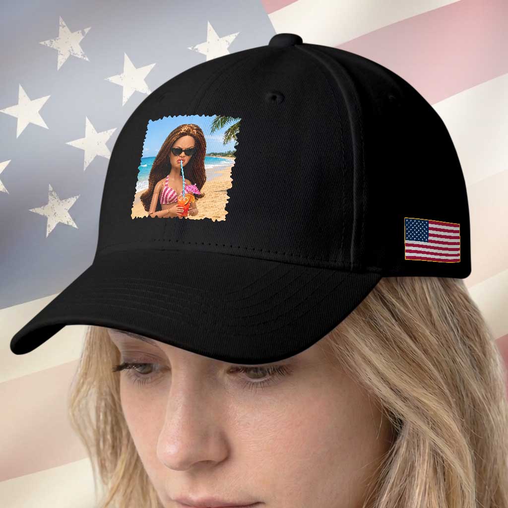 Funny Summer Doll Face Meme Baseball Cap Tropical Beach Party Graphic TS12 Print Your Wear