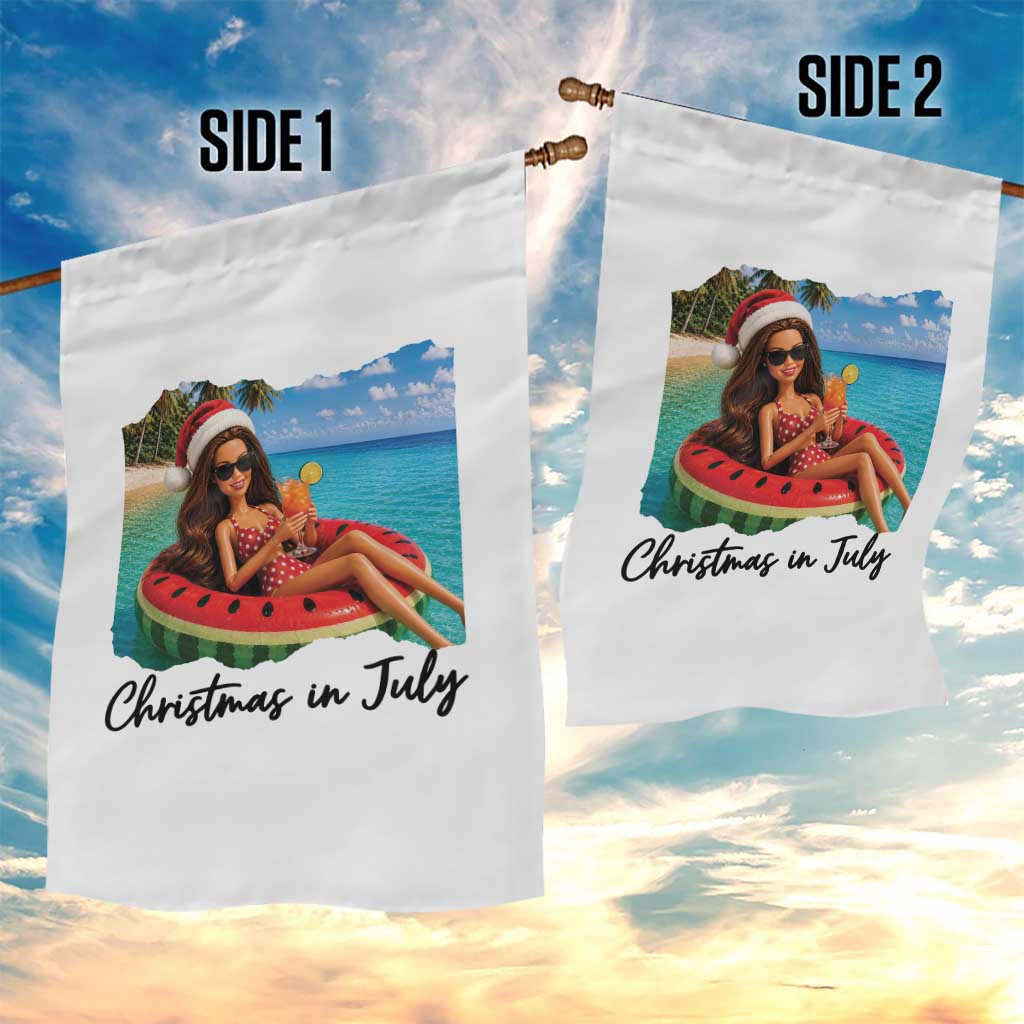 Christmas In July Tropical Doll Face Meme Garden Flag Summer Vacation Graphic TS12 Print Your Wear