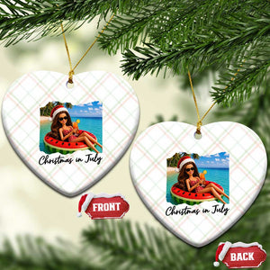 Christmas In July Tropical Doll Face Meme Ceramic Ornament Summer Vacation Graphic TS12 Print Your Wear