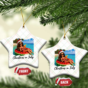 Christmas In July Tropical Doll Face Meme Ceramic Ornament Summer Vacation Graphic TS12 Print Your Wear
