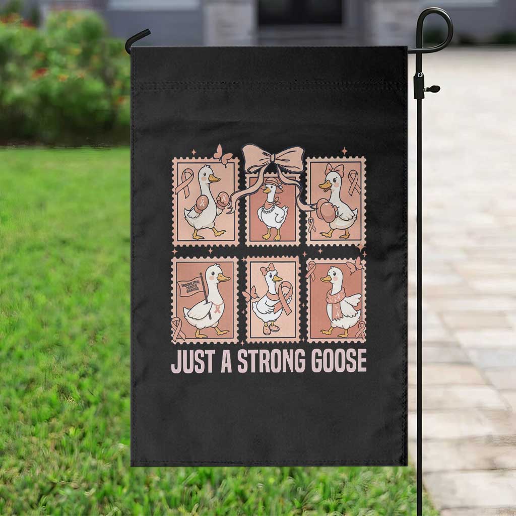 Funny Endometrial Cancer Warrior Goose Garden Flag Just A Strong Goose TS12 Print Your Wear