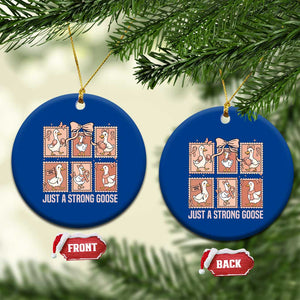 Funny Endometrial Cancer Warrior Goose Ceramic Ornament Just A Strong Goose TS12 1pc Blue Print Your Wear